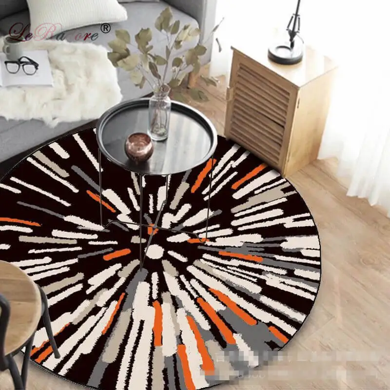 LeRadore European Velvet Round Carpet For Living Room Computer Chair Geometric Circular Mat Super Soft Anti-slip Kid Room Rug LeRadore European Velvet Round Carpet For Living Room Computer Chair Geometric Circular Mat Super Soft Anti-slip Kid Room Rug