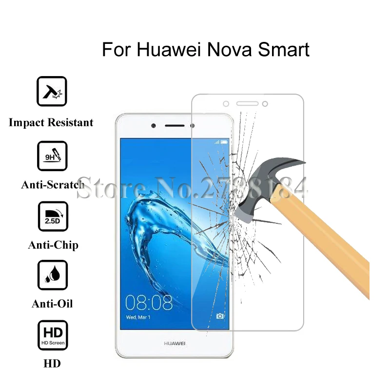 2 шт 9H 2.5D Премиум Закаленное стекло для huawei Nova защита экрана смартфона защитная пленка, стекло для huawei Nova Smart glass