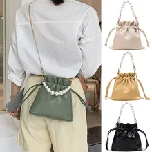 Женские сумки-мессенджеры летняя дикая маленькая сумка на цепочке Новинка жемчужное ведро простая сумка через плечо Да Донна Pochette Femme