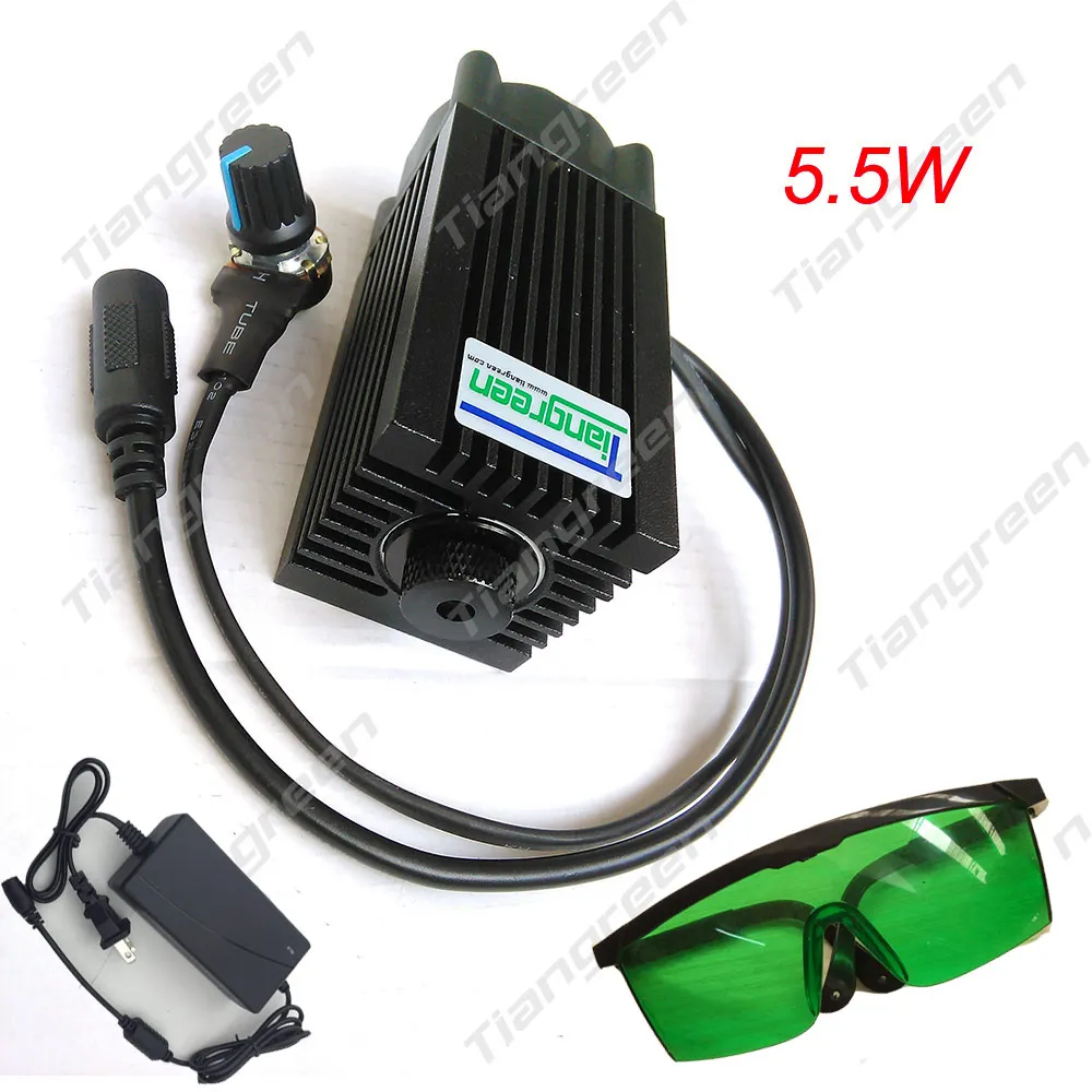 

Knob Dimming 5500mw 405NM Focused Blue Module Engraving 5.5w High Power 450nm Cutting machine