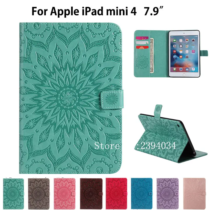 Чехол для Apple iPad mini4 силиконовый чехол из искусственной кожи флип с подставкой mini 4