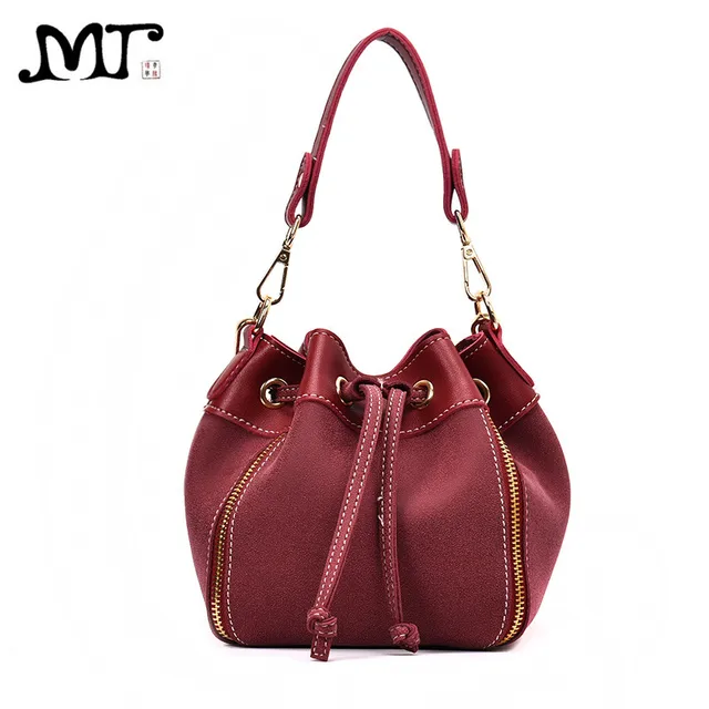 Mj Women Leather Handbags Vintage Suede Pu Crossbody Bag Mj Women Leather Handbags Vintage Suede Pu Crossbody Bag Drawstring Bucket Female Small Messenger