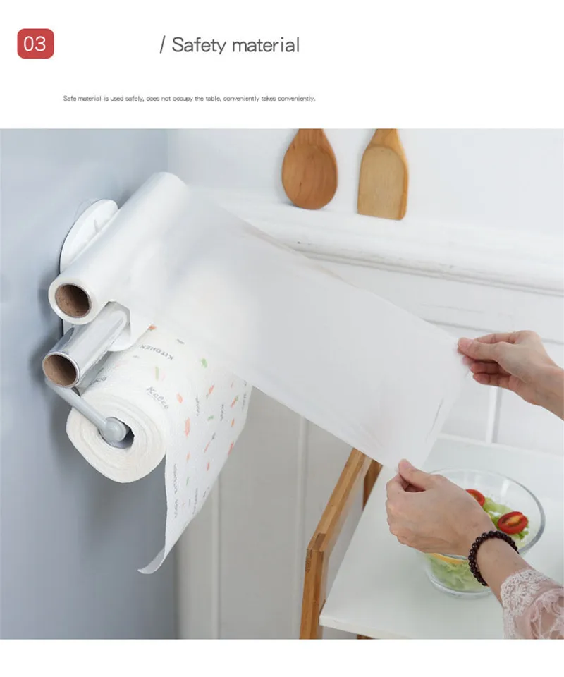 Кухонный органайзер, пластиковый стеллаж для хранения пленки на холодильник, настенный держатель для бумажных полотенец, держатель для бумаги
