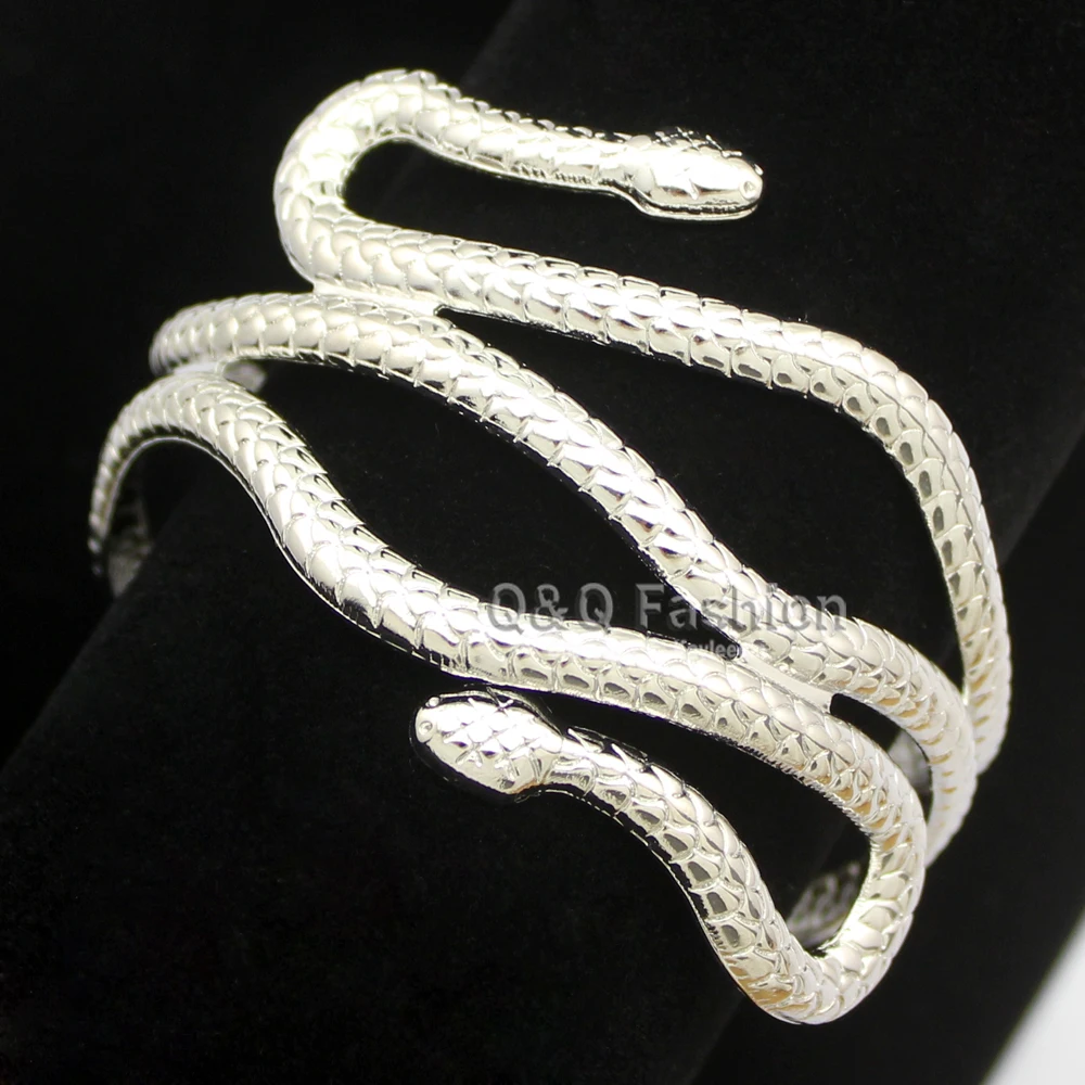 Adstones Egypt Cleopatra Swirl Snake Twist Cuff Bangle Bracelet for Women Adstones Egypt Cleopatra Swirl Snake Twist Cuff Bangle Bracelet for Women