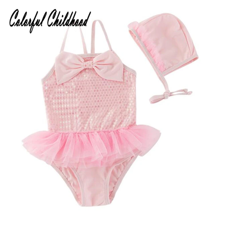 

0-3Y Baby girls swimwear one pieces summer beach clothes baby girls Mermaid design bikini toddler bathing suit with hat