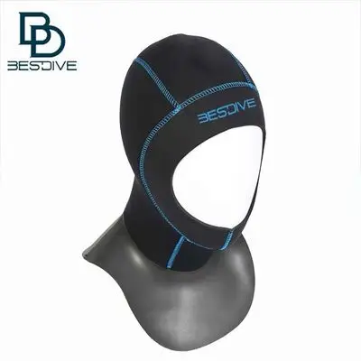 Black and blue NiteScuba Дайвинг 3 мм теплые неопреновые ткани мультфильм погружения капот шлем для подводного плавания шляпа ныряльщиков кепки для мужчин женщин для подводной фотографии - Цвет: Black and blue