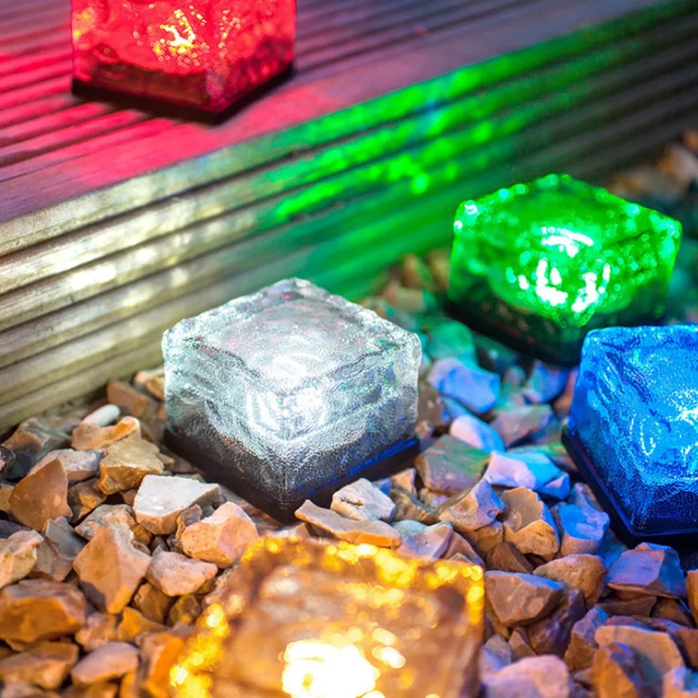 

Solar Night Light Sensor Control Light Mini Switch Plug Novelty Square Bedroom and Outdoor lamp For Gift Colorful Lights
