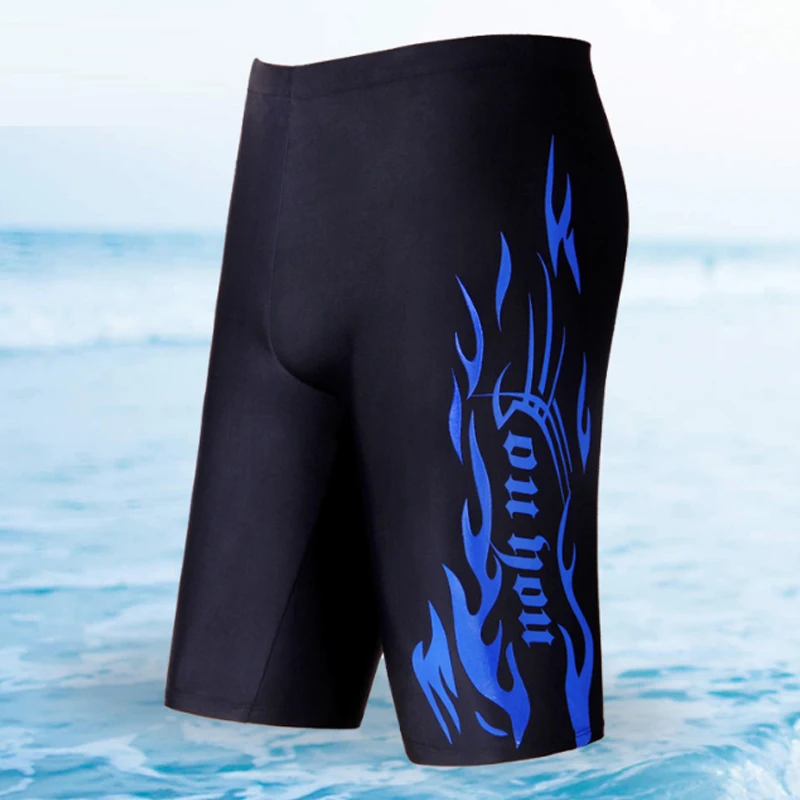 

C10 New men's long swim pants angle five points / low waist hot spring swim trunks / large size men's swim trunks