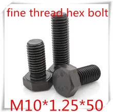 20 штук высокое качество стали с черным M10 * 1.25 изысканные Нитки болты длина 50 мм