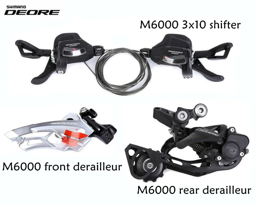 

SHIMANO DEORE M6000 M610 3x10 speed Trigger Shifter + Rear Derailleur + Front Derailleur Groupset 30 speed