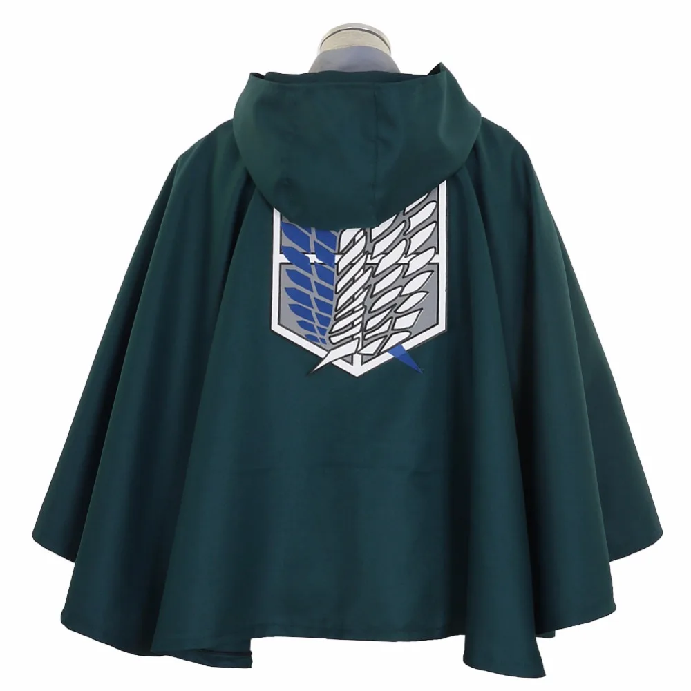 

Halloween Attack on Titan Survey Corps Blue TV Cape Robes Cloak Shingeki no Kyojin Eren Jaeger Cosplay Costume Anime Japanese