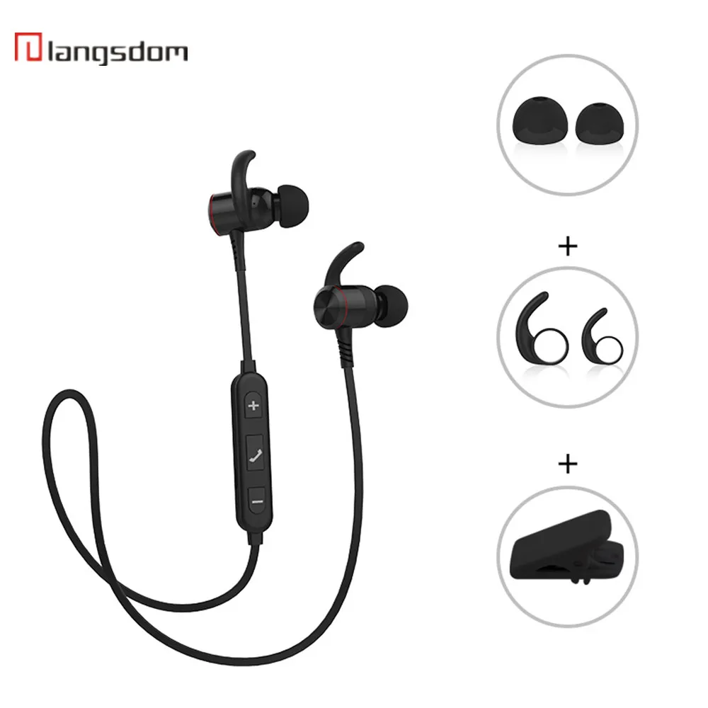 Langsdom L7 Wireless Bluetooth Earphone V4.0 Chip Metal Headset Standby Time Long Distance
