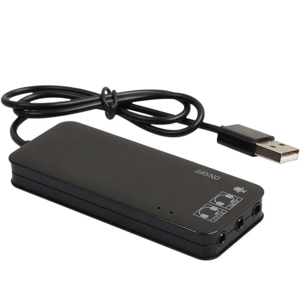 Многофункциональный USB адаптер для микрофона 7 1 каналов звуковые карты интерфейс