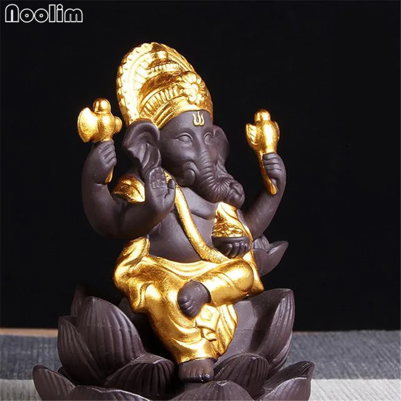 Курильница для благовоний Ganesha Backflow слон Бог эмблема благоприятный и успешный