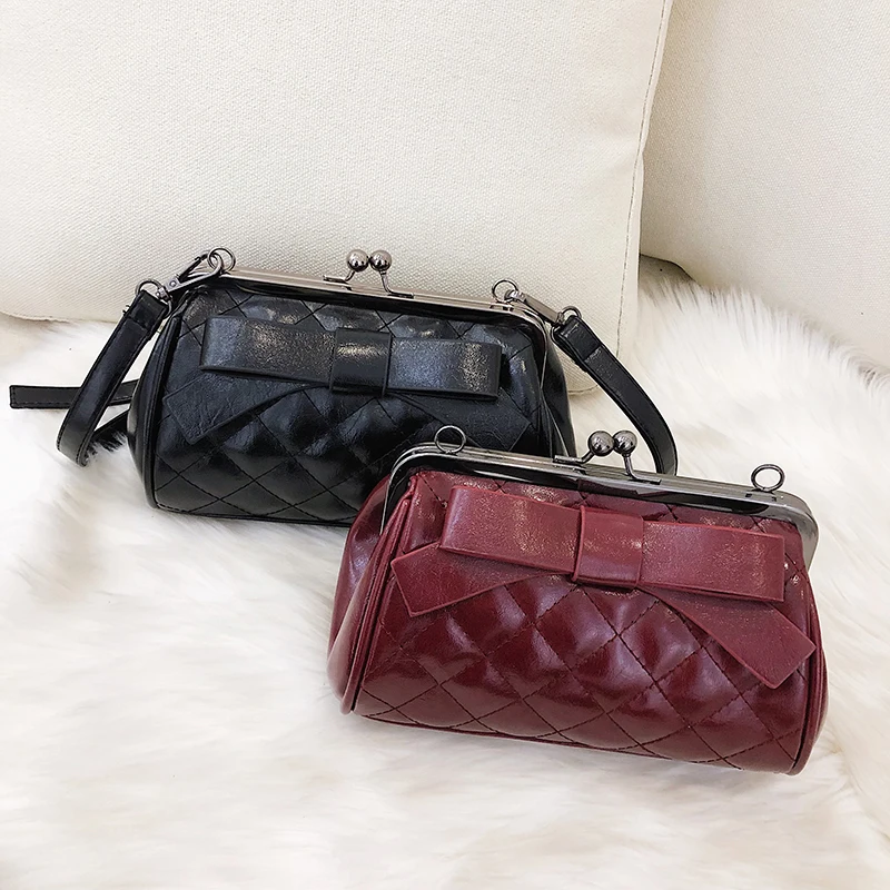 Toposhine Diamond Plaid Lady Bags New Fashion Bow Small Women Bags High Quality Shoulder Bag Fashion Crossbody Bag Wholesale