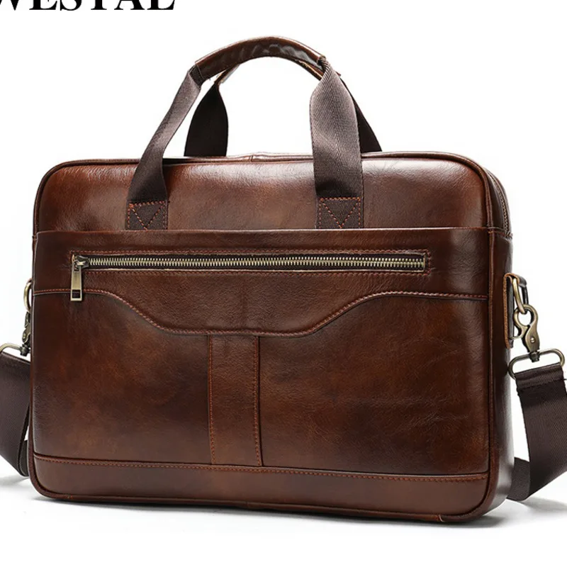 

2019 Messenger Bag Men Briefcase/men's Genuine Leather Laptop Bags Office Bags For Men Bussiness Design Bag Men Leather Tote