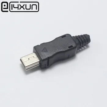 

EClyxun 100pcs/lot DIY OTG Mini Type B USB 5Pin Welding Male Plug Connector 4 in 1 Connector Adaptor Black