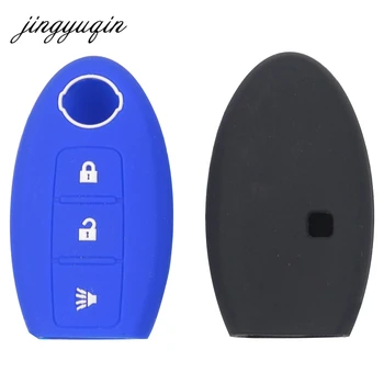 Keyforkess 30 pz/lotto custodia chiave in Silicone per Nissan Maxima Altima Teana Tiida Sylphy Sunny x-trail 3 pulsanti Smart Car Key Cover - Jingyuqin 30 pz lotto custodia chiave in Silicone per Nissan Maxima Altima Teana Tiida Sylphy