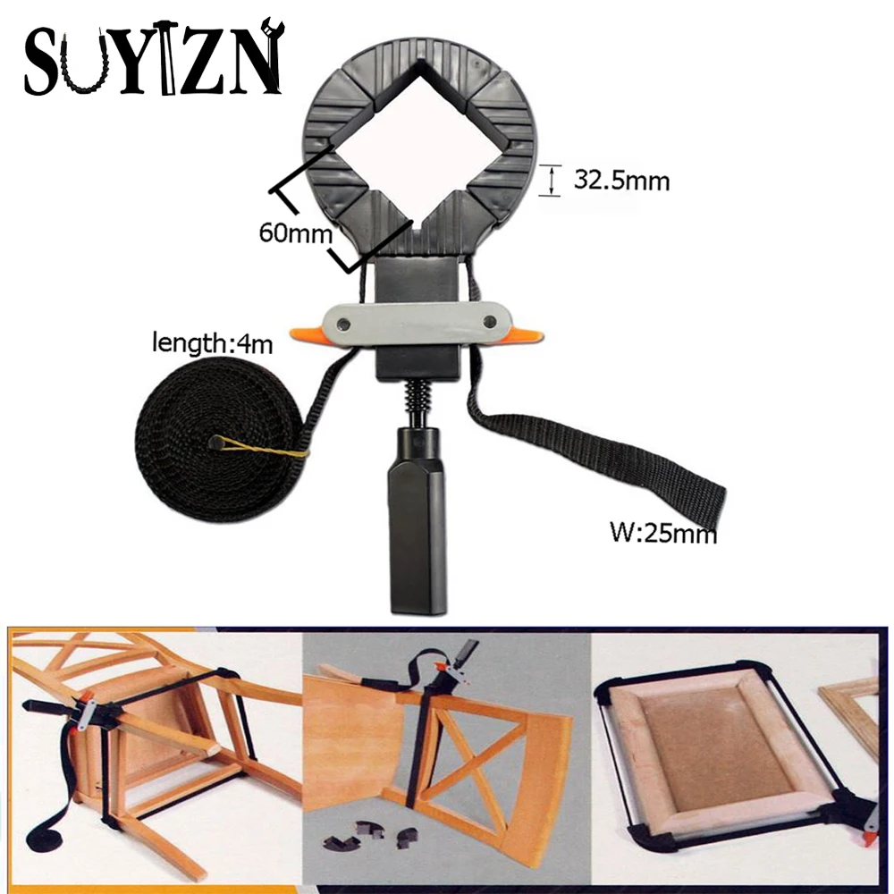 

Belt Joiner Clamp Quick-clamps For Woodworking Clamp Joiner Clip Band 90 Degree Right Angle Corner Hand Tools 4M length Blet
