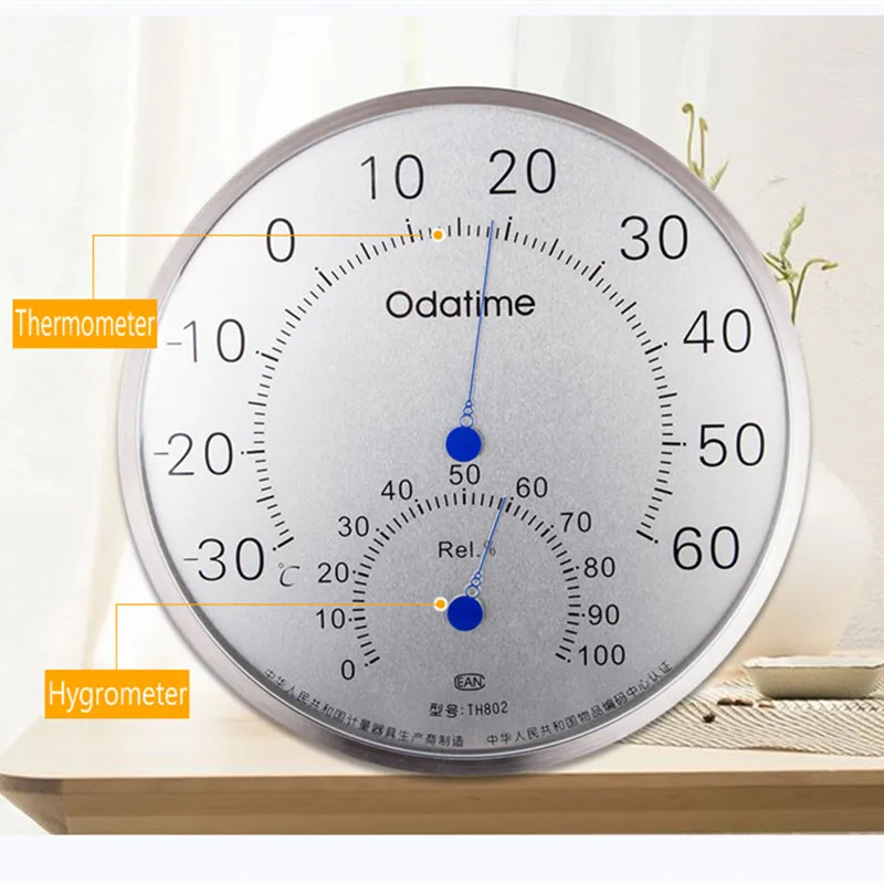 Odatime термометр/гигрометр из нержавеющей стали бытовой прибор для измерения температуры и влажности домашний декор для спальни кабинета