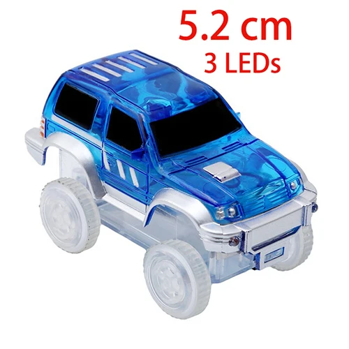 4,4/5,2 см волшебный светодиодный электронный игрушечный автомобиль, мигающий свет, детский подарок на день рождения, Рождество, развивающие игрушки для мальчиков и девочек - Цвет: 3 LED Lights 5.2cm