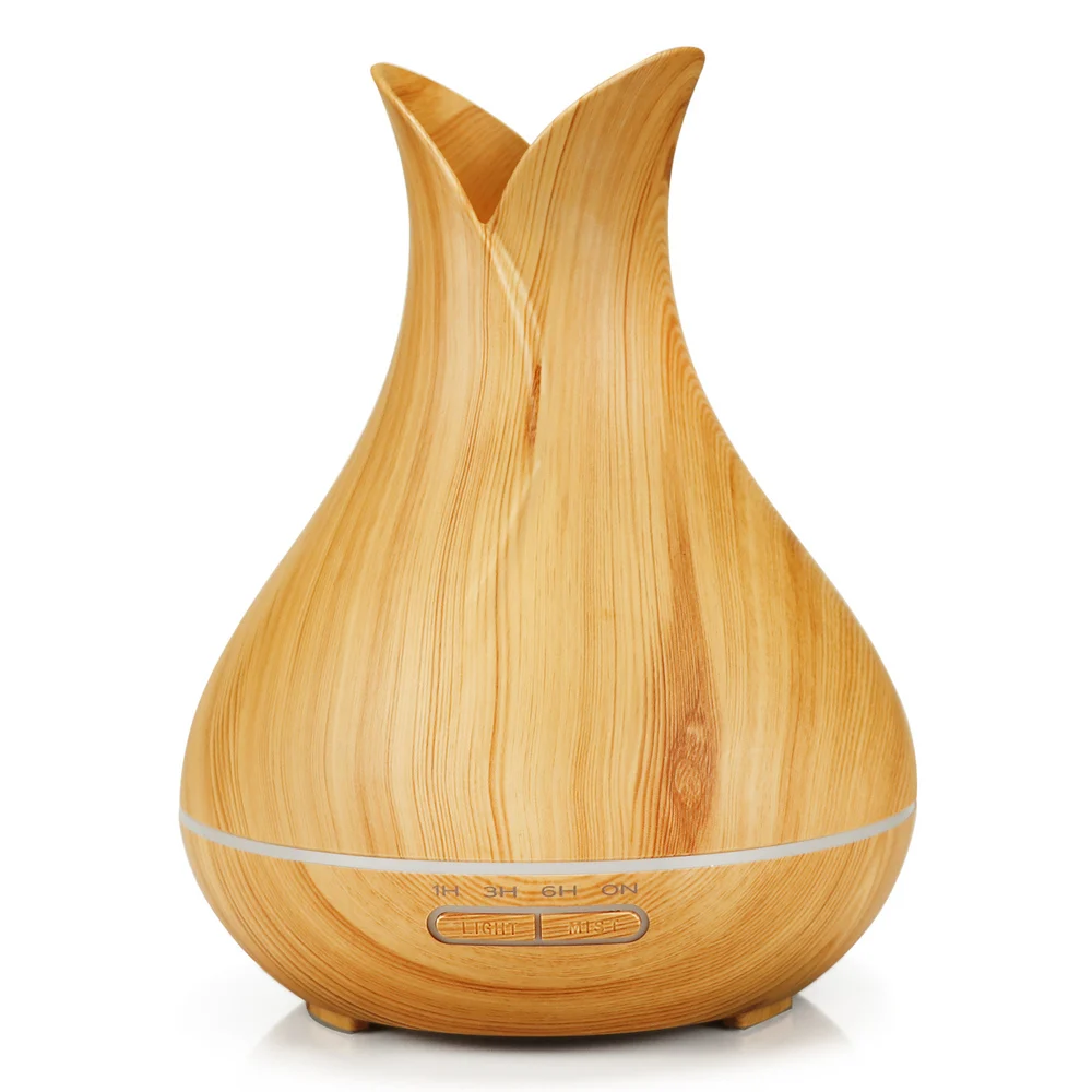 

air humidifier 400ml ultrasonic aroma Essential Oil diffuser 7 Color Changing LED Lights Aromatherapy machine with Wood Grain
