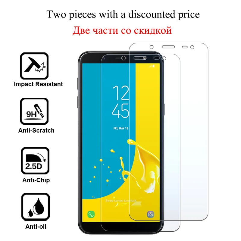 2 шт Защитное стекло для samsung j6 galaxy J4 Plus закаленное стекло samsong J 4 6 J6plus защитная пленка tremp
