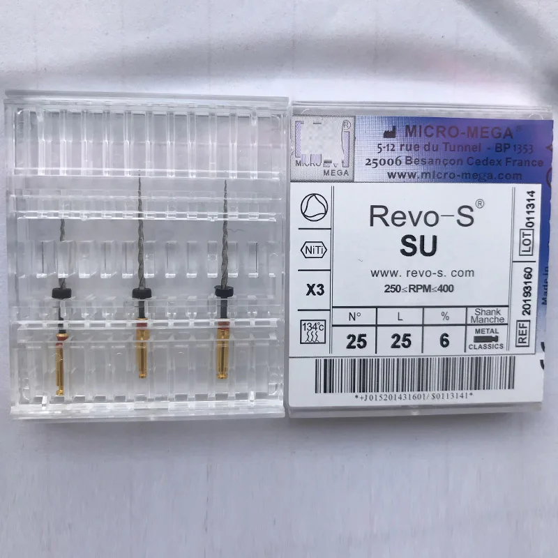3 шт. стоматологический Revo S последовательный вращающийся файл Endo двигатель корневой канал Niti файлы 25 мм SC1 SC2 SU - Цвет: Цвет: желтый