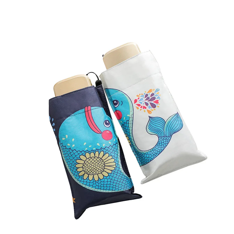 

Elephants and Whales Umbrella Kids Umbrella Rainy Umbrella Women Waterproof Mini Pocket Umbrella Anti UV Parasol Paraguas