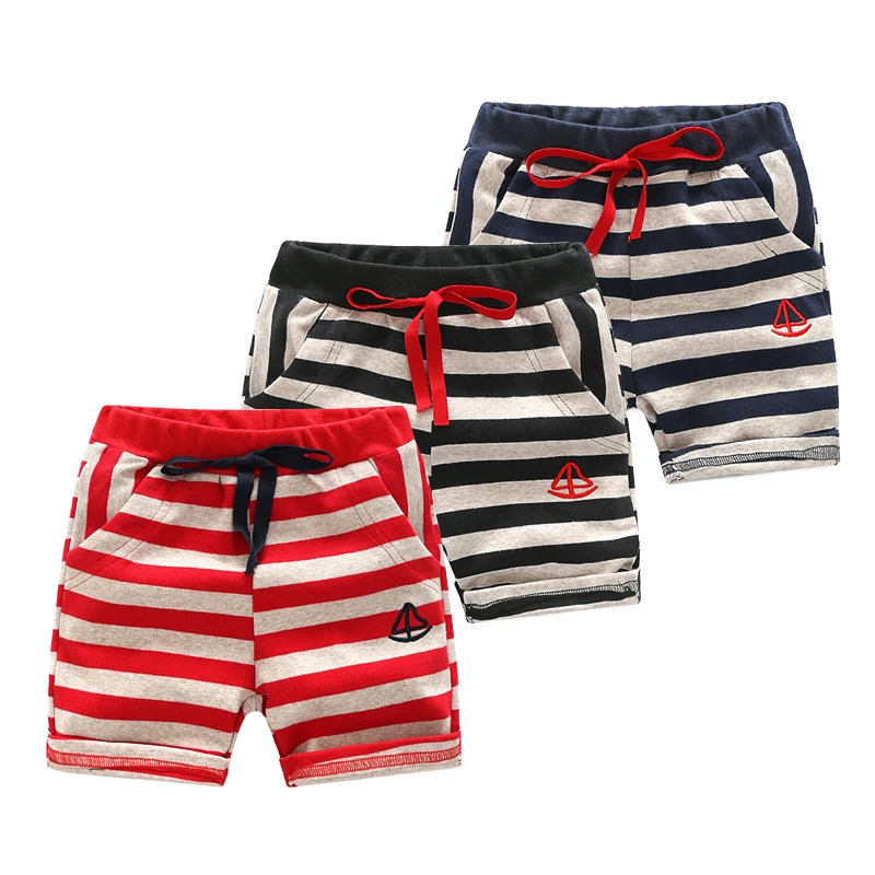 

Dollplus Children Shorts Pants for Baby Stripes Summer Beach Trousers Boys Loose Casual Shorts Kids Boy Short 90-130