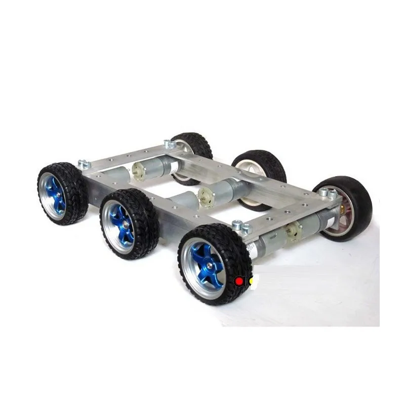

6WD Smart RC Car Chassis Kit Aluminum Alloy Frame + 12V Motors for DIY 7kg Load Capacity