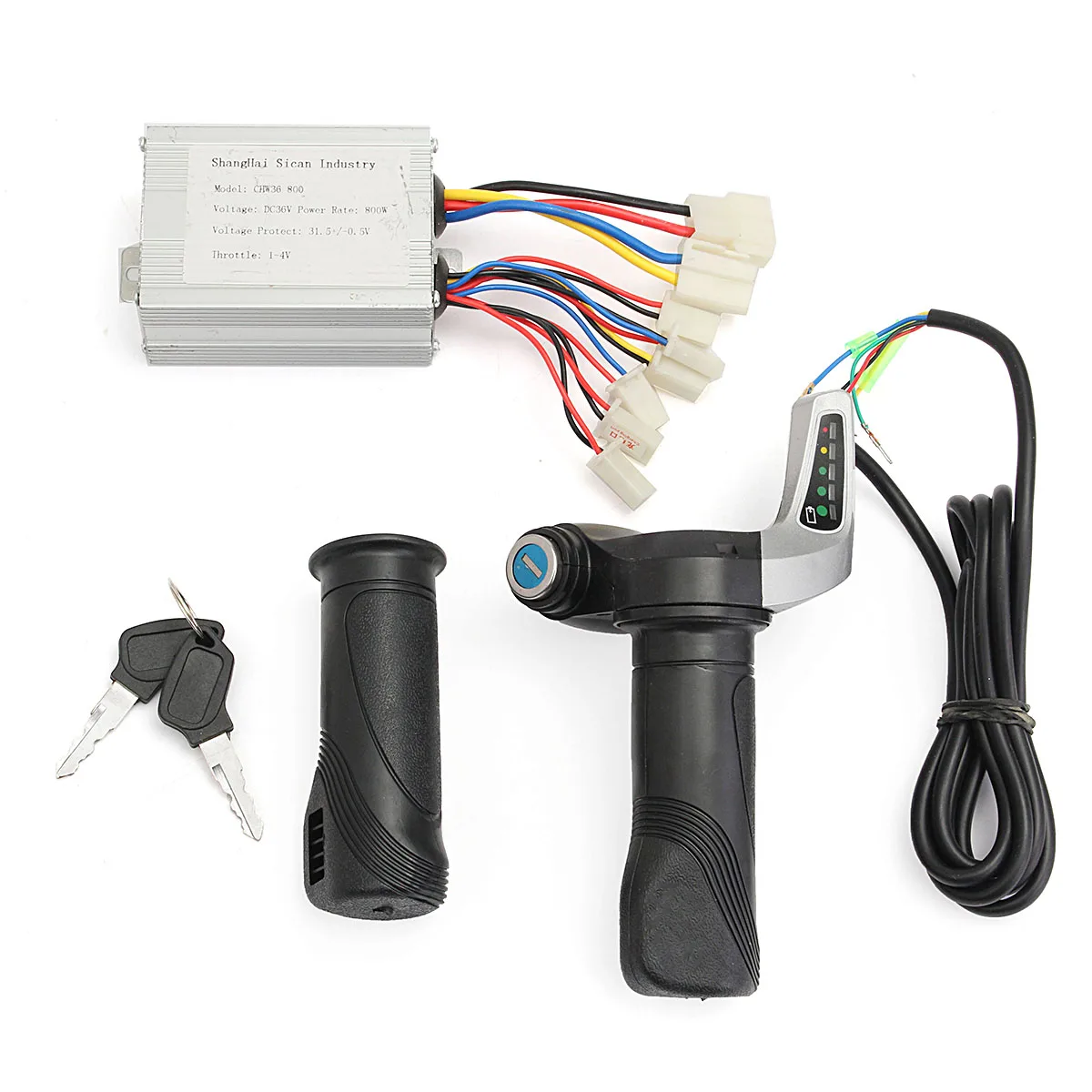 Discount 36V 800W motor Brushed speed Controller Electric Scooter Throttle Twist Grips Power Display controlador de motor 0