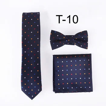 

2017 designer necktie set men accessory gift (Tie + Pocket square + Bowtie)