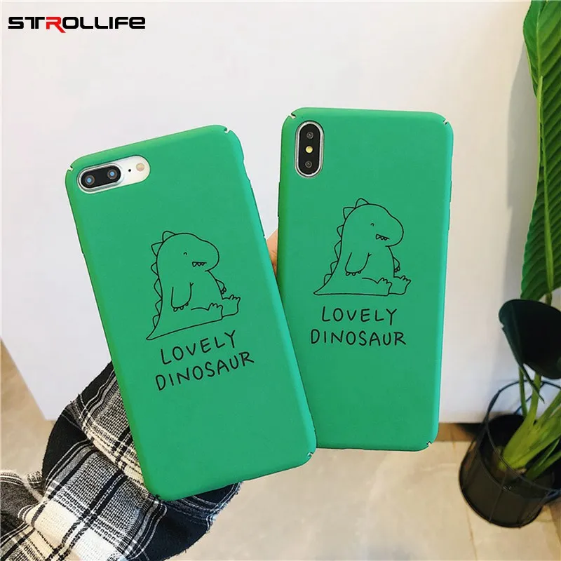 Stelllife нашивки милых динозавров чехол для iPhone X XS Max XR Candy Green iphone 8 7 6 S Plus Жесткий ПК