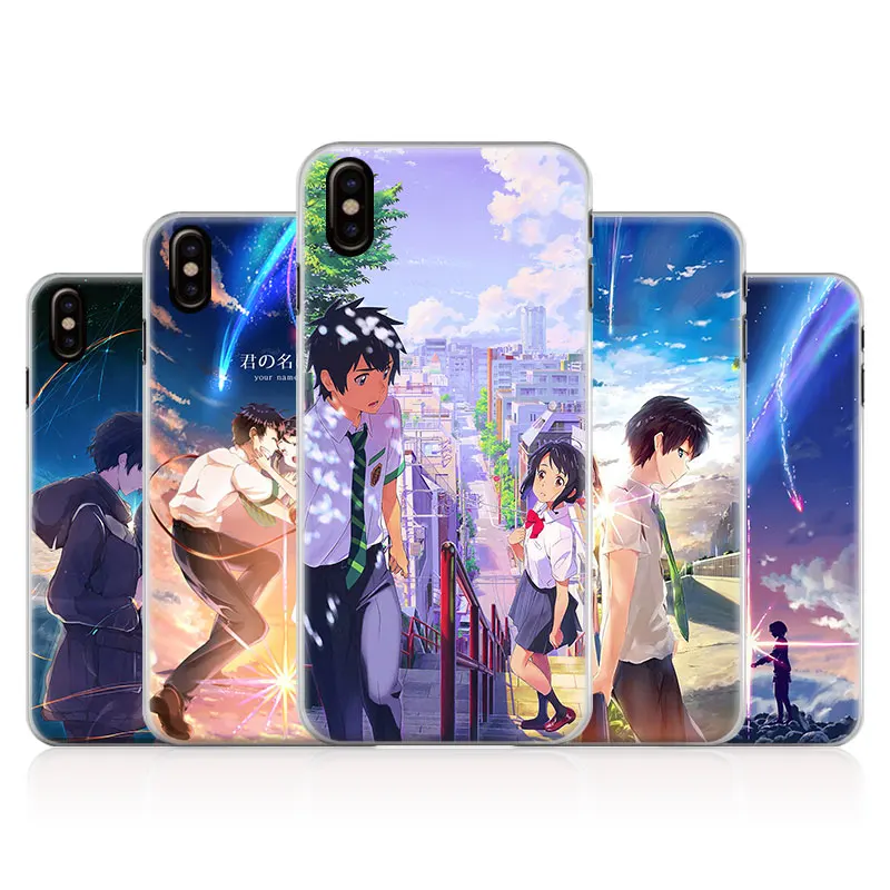 

Your Name Anime Makoto Shinkai Fashion Phone Case Cover Shell For Apple iPhone X 8Plus 8 7Plus 7 6sPlus 6s 6Plus 6 5 5S SE