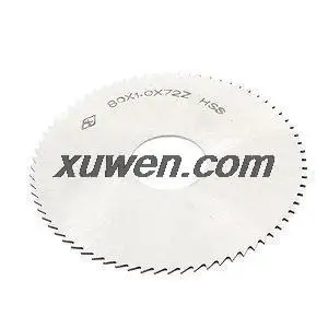 

80mm x 0.8mm x 22mm HSS Milling Cutter 72T Slitting Saw Blade Silver Tone