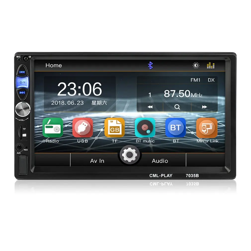 

Professional 7 Inch Display Double Din Auto Car FM Radio Multi-Media Player Touch Screen Bluetooth Player With Camera