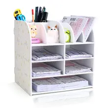 Офисный стол органайзер деревянный шкаф для документов Настольный набор большой стол Полка для хранения для офиса