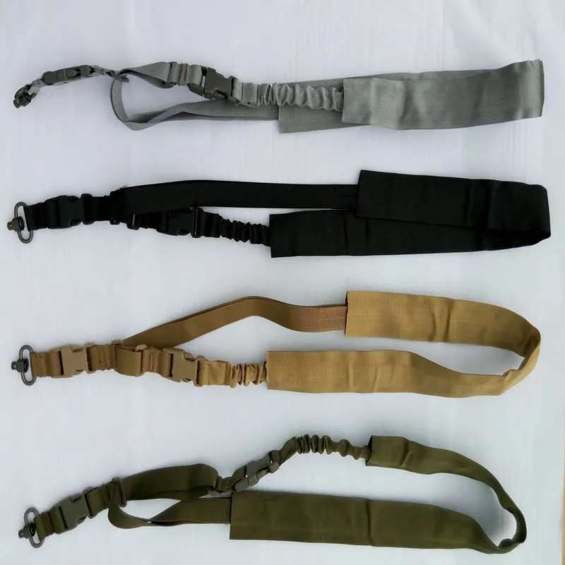 

1000D Nylon Military Tactical 1 one Single Point Bungee Rifle Gun Sling w/ QD Buckle 2 qulckly release buckle with belt cover