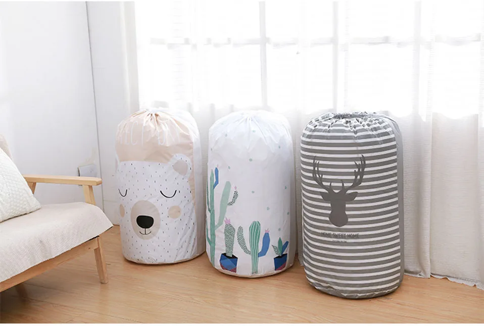 Large Organizer Storage Bag Clothes Packaging Toy Packing Bag Quilt Closet Clothing Storage Bags For Pillow Blanket Bedding (1)
