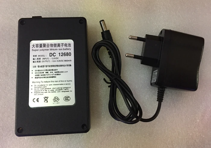 

MasterFire Super Capacity Rechargeable Lithium-ion Portable Battery Pack DC 12V 6800mAh for CCTV Cam Monitor DC 12680