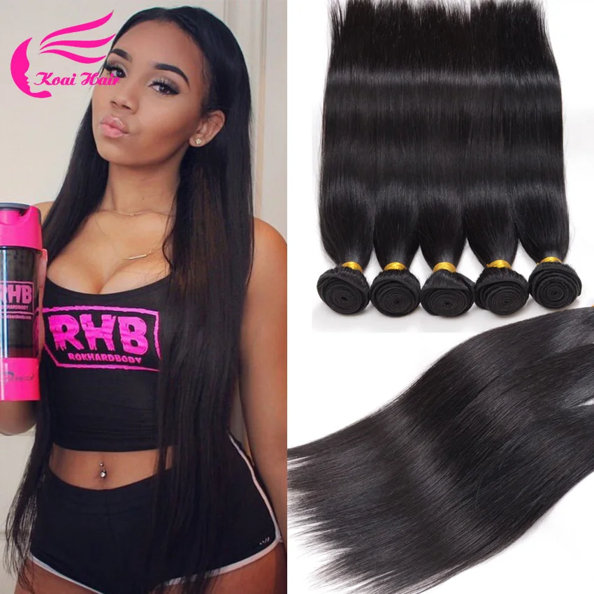 7a Peruvian Virgin Hair Straight 5 Bundle Deals 100 Human Hair Sew