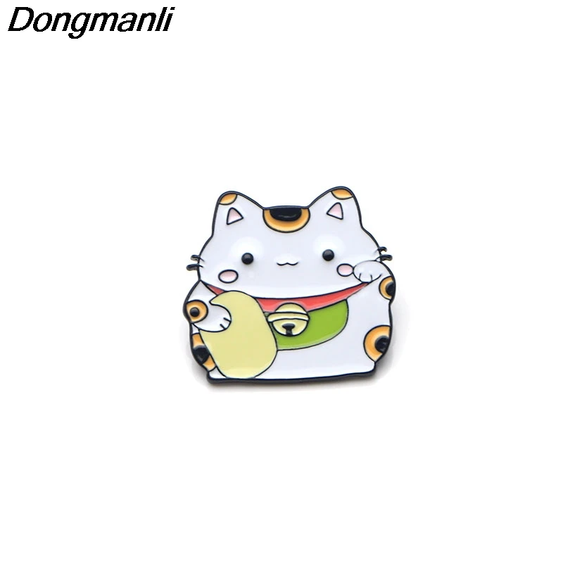 

P2719 Dongmanli Japan Cute Fortune Cat Enamel Pins and Brooches for Women Men Lapel pin backpack badge kids gifts