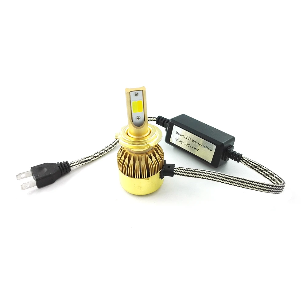 Автомобильная светодиодная фара ECAHAYAKU 2 шт. H4 LED 72 Вт H7 H11 H1 H3 H27 881 HB3/9005 HB4/9006 9012