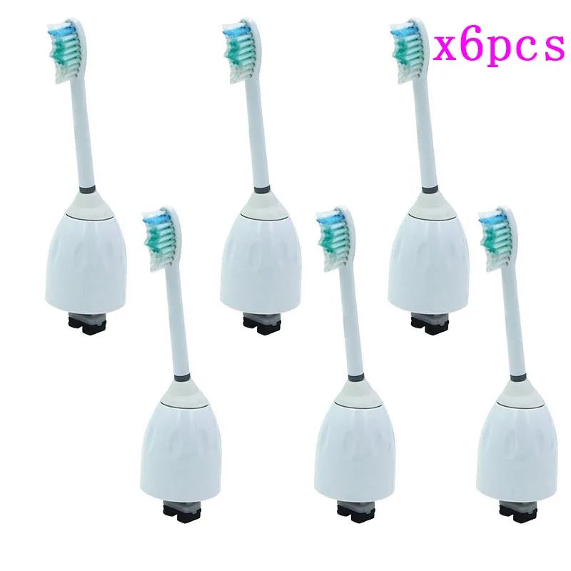 6 шт./компл. Зубная щётка головка для PHILIPS Sonicare e-Series HX7002 HX7001 HX7022 Замена Зубная щётка гигиены полости рта