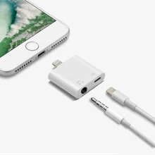 

2 in 1 For Lightning Adapter to 3.5mm iOS 11 Headphone Jack For iPhone X Charging Audio Adapter For iPhone 8 7 Charger Splitter
