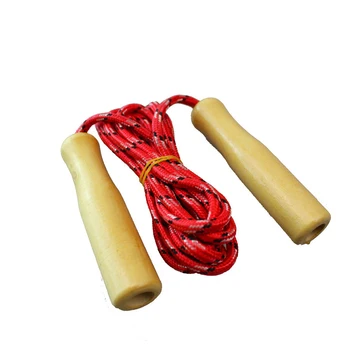 

Jump Rope Fitness Crossfit Children Wooden Handle Single Skipping Rope Workout Gym Accessories Jumping Rope Training Equipment