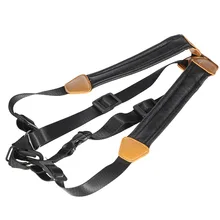 Тенор альт сопрано саксофон Саксофон нагрудный двойной плечевой ремень Регулируемый кожаный с EVA мягкий металлический крючок