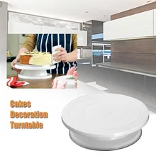 28 см DIY выпечка инструмент Пластик торт плита поворотный стол вращающийся против скольжения круглая подставка для торта украшения торта поворотный стол Кухня