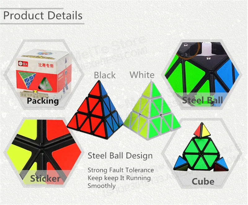 8 шт. 3x3x3 2x2x2 Magic Скорость куб профессиональный риса клецки зеркало Megaminx Cube для детей игрушка мозг тестер Мэджико Cubo